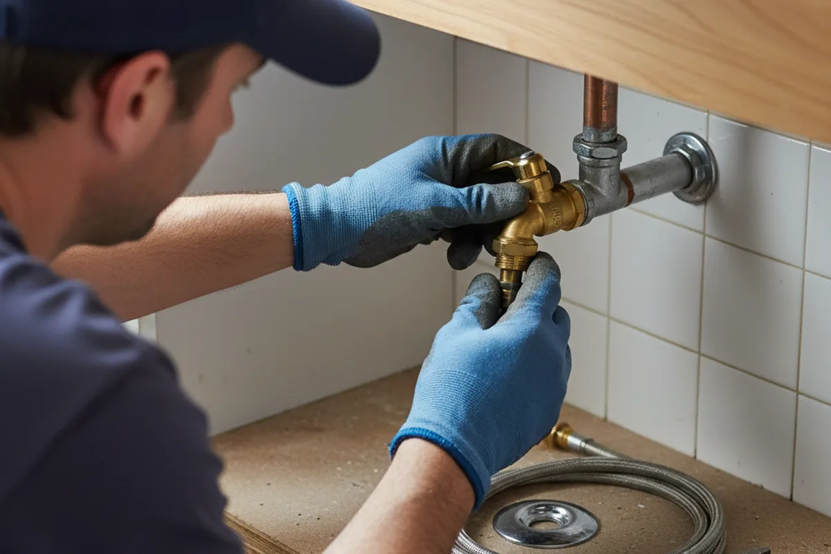 Shutoff valve and fitting work during Emergency Plumbing in Rumson